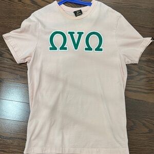 OVO Light Pink Tee with Green Logo